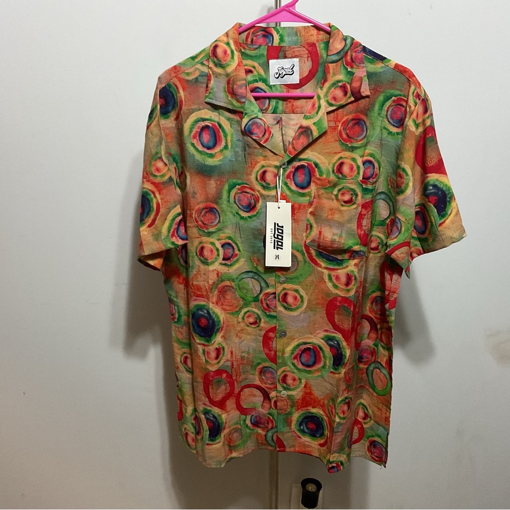 Jogal Short Sleeve Vintage Multicolor Shirt 70’s Size M NWT